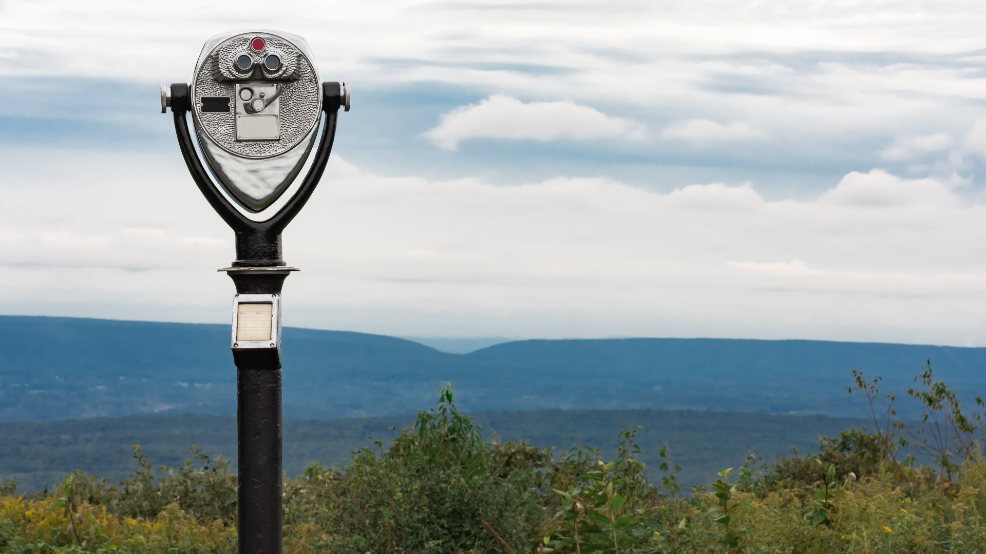 Viewfinder overlooking a mountain view