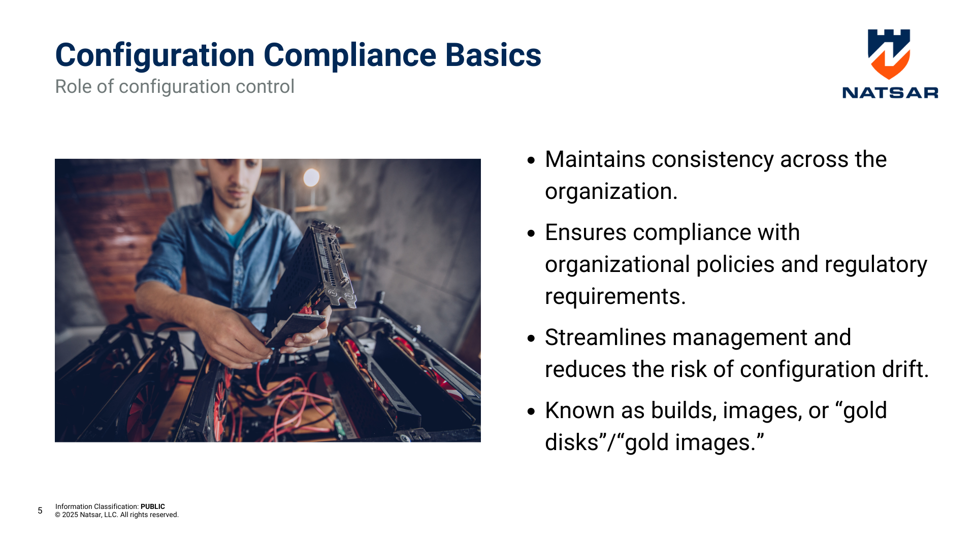 Person putting together a computer